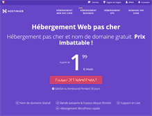 Tablet Screenshot of hostinger.fr
